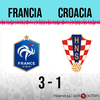 Logo Gol de Francia: Francia 3 - Croacia 1 - Relato de @Continental590