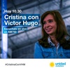 Logo Cristina Fernandez con Victor Hugo Morales en su programa por AM750