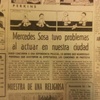 Logo 23 de octubre, 1978. Echan a patadas a Mercedes Sosa de La Plata por "pudrirle la cabeza a la gente"