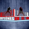 Logo Campeones en el ring.