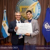 Logo Damián Uriarte: recibió su diploma de Doctor en Química de la UNS con un promedio de 10