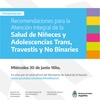 Logo Salud presenta "Recomendaciones para la atención de niñeces trans travestis y no binaries"