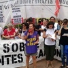 Logo Protesta de docentes universitario en Pizzurno, declaraciones @ileanaCelotto de @ubaagd
