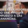 Logo "Si bajan Ganancias, nos quedamos sin recursos"
