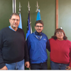 Logo SOFIA JARA PRESIDENTA DEL CENTRO DE CIENCIAS AGRARIAS DE LA UNCO CON MIGUEL ANGEL DE RENZIS