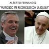 Logo Alberto Fernández: "Francisco me reconcilio con la Iglesia"
