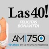 Logo AM750 Las Cuarenta con Felicitas Bonavitta  -  Sábado 29-05