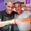Logo Héctor Mansur junto a Marcelo Gianserra en Radio Rivadavia Rosario