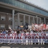 Logo "Van por la destrucción del hospital Posadas" @DrDanielGollan ex ministro de Salud
