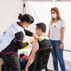 Logo Jimena de Lara "en Malvinas Argentinas venimos con una suba de asistencia en los vacunatorios"