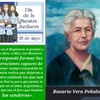 Logo "Rosario Vera Peñaloza, la maestra de la patria", por María Elena Sardi.