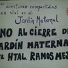 Logo No al cierre del Jardin Maternal del Htal. Ramos Mejía
