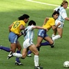 Logo A 30 años de Argentina Brasil en Italia 90