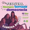 Logo Festival siempre terraza y en democracia, de AQSNV|  Sabrina Bolcke - Poesia |Radio A