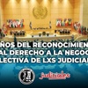 Logo 10 años del reconocimiento de la OIT al derecho a la negociación colectiva de lxs judiciales