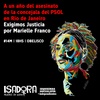 Logo "Seguimos exigiendo justicia por MARIELLE" Mercedes Trimarchi (Diputada Izquierda Socialista FIT)