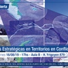 Logo  "Políticas Estratégicas en territorios de conflicto charla a cargo de Mariano Memolli