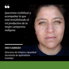 Logo "Queremos visibilizar y acompañar el rol productivo de la mujer campesina indígena", Deo Carrizo