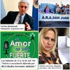 Logo Escuchás #ElAmorEsMasFuerte, con Marcela Colcerniani y Alejandro Anania. 