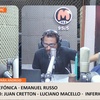 Logo Fútbol Inferiores CACU: Luciano Macello y Juan Cretton junto a Emanuel Russo vía telefónica