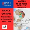 Logo Com. telefónica con Nancy Guitian es de la Cooperativa Evita Crece, de Salta