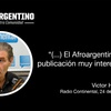 Logo Victor Hugo Morales habla del periódico El Afroargentino