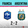 Logo Gol de Francia: Francia 2 - Argentina 2 - Relato de @laredneuquen
