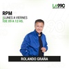 Logo "RPM" Rolando por la mañana con Rolando Graña