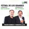 Logo Fútbol de los grandes con Fabián Bimber y equipo