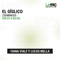 Logo El Gíglico con Lucas Mella e Ivana Viale.