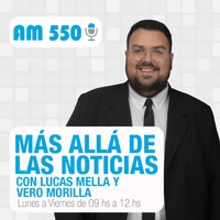 Logo Mas Alla de las Noticias con Lucas Mella Vero Morilla