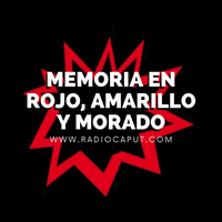 Logo Memoria en Rojo, Amarillo y Morado